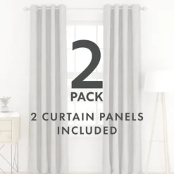 Curtains & Drapes-Kirkland's Home Blackout Curtains, 84 In. Gray