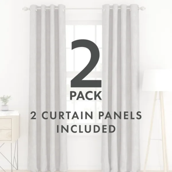 Curtains & Drapes-Kirkland's Home Blackout Curtains, 84 In. Gray