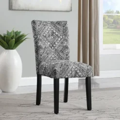 Dining Chairs-Kirkland's Home Blair Chinle Velvet Dining Chairs, Set Of 2 Black/White