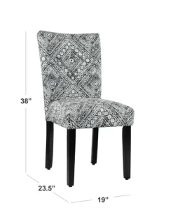 Dining Chairs-Kirkland's Home Blair Chinle Velvet Dining Chairs, Set Of 2 Black/White