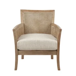 Accent Chairs-Kirkland's Home Blake Cane Back Accent Chair Tan
