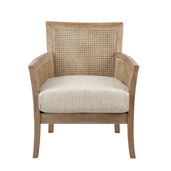 Accent Chairs-Kirkland's Home Blake Cane Back Accent Chair Tan