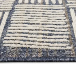 Outdoor Rugs-Kirkland's Home Blake Gray Cube Indoor/Outdoor Runner, 1X7 Gray/White