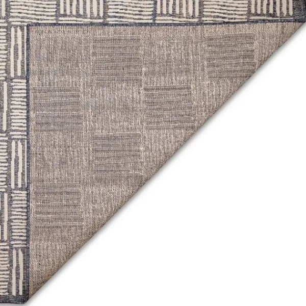Outdoor Rugs-Kirkland's Home Blake Gray Cube Indoor/Outdoor Area Rug, 7X9 Gray/White