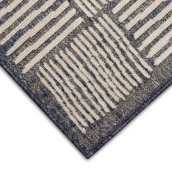 Outdoor Rugs-Kirkland's Home Blake Gray Cube Indoor/Outdoor Area Rug, 7X9 Gray/White
