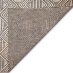 Outdoor Rugs-Kirkland's Home Blake Gray Zigzag Indoor/Outdoor Runner, 1X7 Gray/White