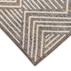 Outdoor Rugs-Kirkland's Home Blake Gray Zigzag Indoor/Outdoor Runner, 1X7 Gray/White