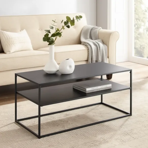 Coffee Tables-Kirkland's Home Blake Simple Metal Coffee Table Black