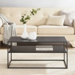 Coffee Tables-Kirkland's Home Blake Simple Metal Coffee Table Black