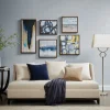 Framed Art-Kirkland's Home Bliss Multi-Sized Canvas Art Prints, Set Of 5 Blue
