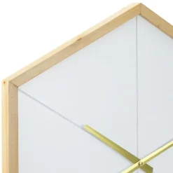 Clocks-Kirkland's Home Blond Wood Frame Hexagon Wall Clock