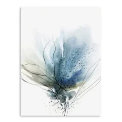 Canvas Art-Kirkland's Home Blooming Flower Ii Medium Canvas Art Print Blue