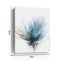Canvas Art-Kirkland's Home Blooming Flower Ii Medium Canvas Art Print Blue
