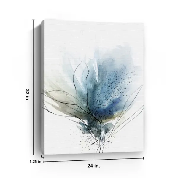 Canvas Art-Kirkland's Home Blooming Flower Ii Medium Canvas Art Print Blue