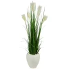 Trees & Topiaries-Kirkland's Home Blooming Ivory Wheat Plume Grass Plant