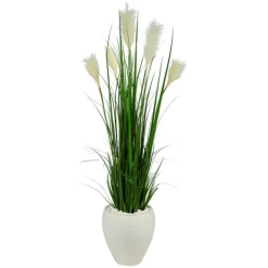 Trees & Topiaries-Kirkland's Home Blooming Ivory Wheat Plume Grass Plant