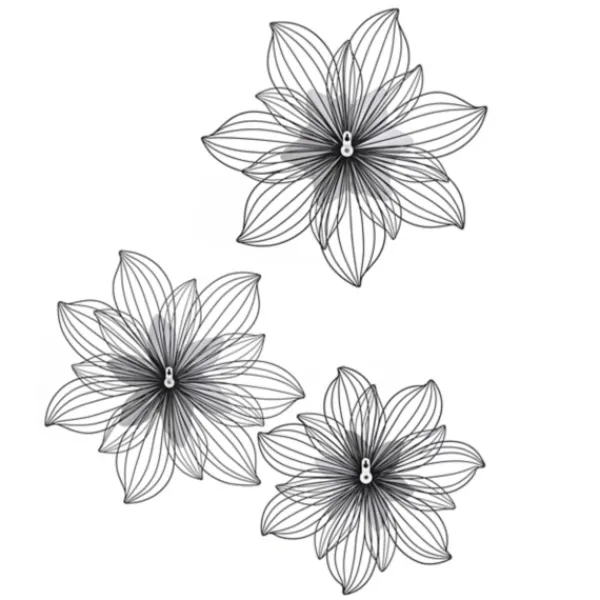Wall Plaques-Kirkland's Home Blossom Metal Wall Plaques, Set Of 3 White