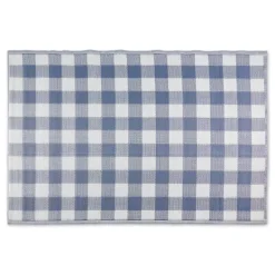 Outdoor Rugs-Kirkland's Home Blue & White Buffalo Check Outdoor Area Rug, 4X6 Blue/White