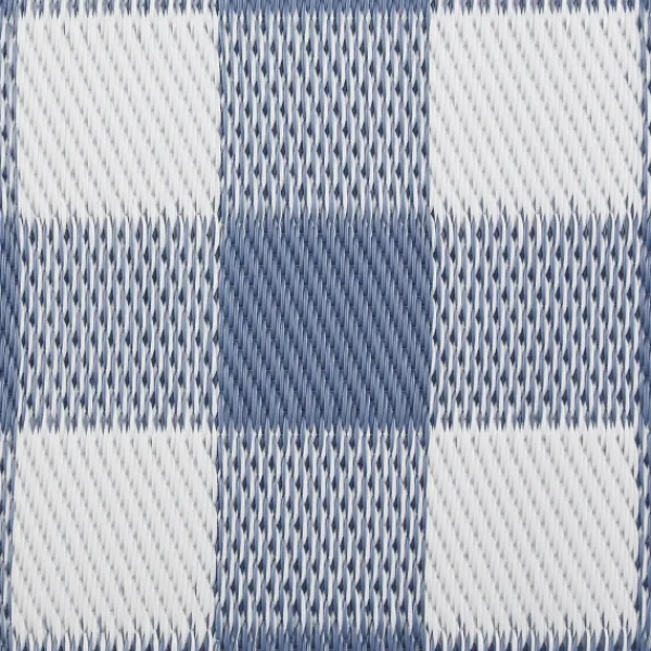 Outdoor Rugs-Kirkland's Home Blue & White Buffalo Check Outdoor Area Rug, 4X6 Blue/White