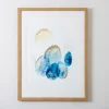 Framed Art-Kirkland's Home Blue And Gold Abstracts Ii Framed Art Print Blue/Gold/White