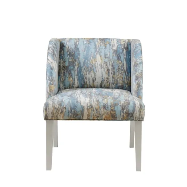 Accent Chairs-Kirkland's Home Blue And Gray Abstract Wingback Accent Chair Blue/Gray