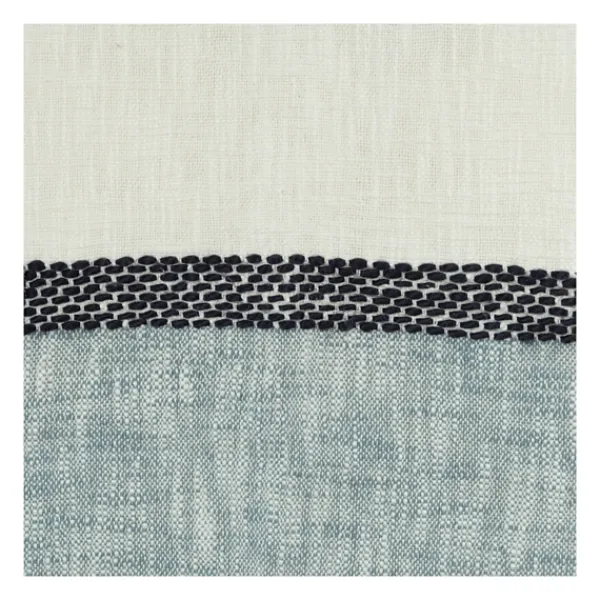 Blankets & Throws-Kirkland's Home Blue And Ivory Colorblock Throw Blue/Ivory