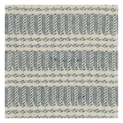 Blankets & Throws-Kirkland's Home Blue And Ivory Striped Cotton Throw Blue/Ivory