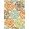 Outdoor Rugs-Kirkland's Home Blue And Orange Circles Outdoor Area Rug, 6X9 Orange/Blue