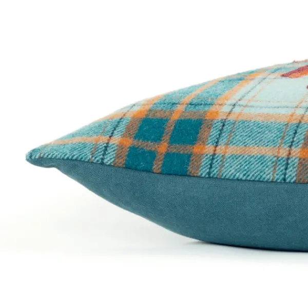 Pillows-Kirkland's Home Blue And Orange Plaid Harvest Lumbar Pillow Blue/Orange