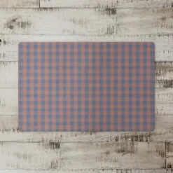 Kitchen & Floor Mats-Kirkland's Home Blue And Orange Plaid Kitchen Mat Blue/Orange