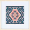 Wall Plaques-Kirkland's Home Blue And Pink Geometric Framed Textile Wall Plaque Blue/Pink
