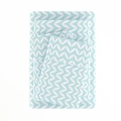 Bed Sheets-Kirkland's Home Blue And White Chevron 3-Pc. Twin Sheet Set Blue/White