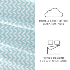 Bed Sheets-Kirkland's Home Blue And White Chevron 3-Pc. Twin Sheet Set Blue/White