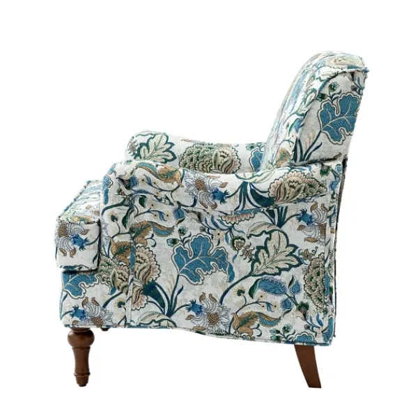 Accent Chairs-Kirkland's Home Blue And White Floral Classic Accent Chair Blue/White