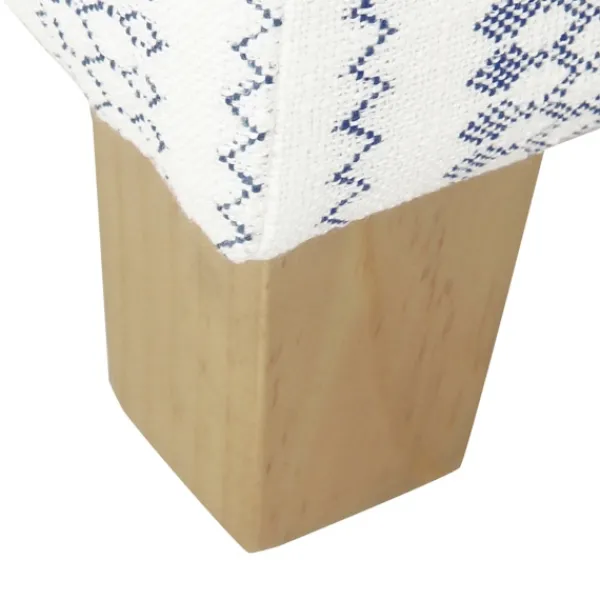 Benches & Ottomans-Kirkland's Home Blue And White Hometown Striped Storage Ottoman Blue/White