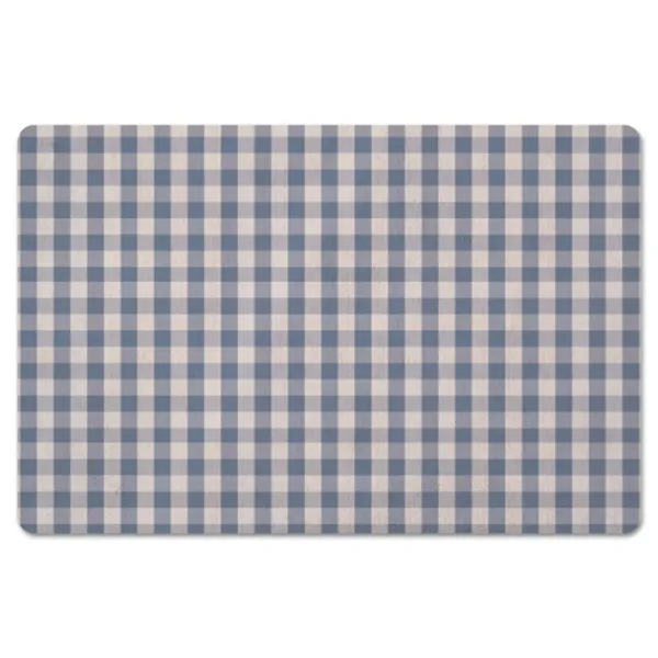 Kitchen & Floor Mats-Kirkland's Home Blue And White Plaid Kitchen Mat Blue/White