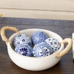 Bowl Filler-Kirkland's Home Blue And White Porcelain Orbs, Set Of 5