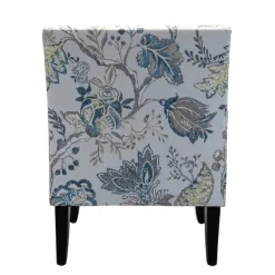 Accent Chairs-Kirkland's Home Blue And Yellow Floral Upholstered Accent Chair Blue/Yellow