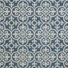 Outdoor Rugs-Kirkland's Home Blue Auckland Tile Outdoor Area Rug, 6X9 Blue/White