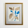 Framed Art-Kirkland's Home Blue Baroque Botanicals Framed Art Print Ivory/Gold/Blue