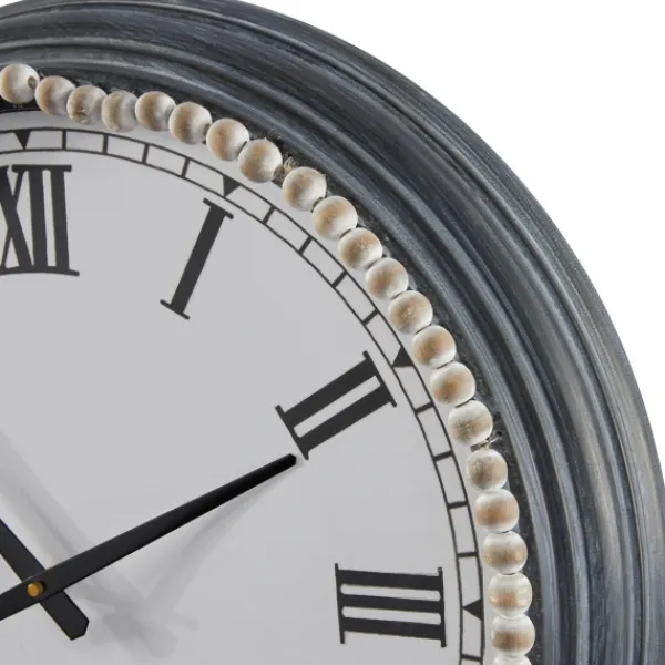 Clocks-Kirkland's Home Blue Beaded Roman Numeral Clock