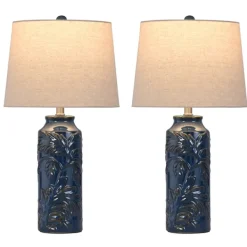 Table Lamps-Kirkland's Home Blue Bo Ical Mayfield Table Lamps, Set Of 2 Tan