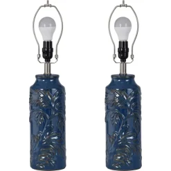 Table Lamps-Kirkland's Home Blue Bo Ical Mayfield Table Lamps, Set Of 2 Tan