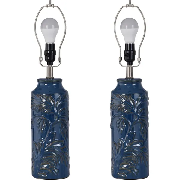 Table Lamps-Kirkland's Home Blue Bo Ical Mayfield Table Lamps, Set Of 2 Tan