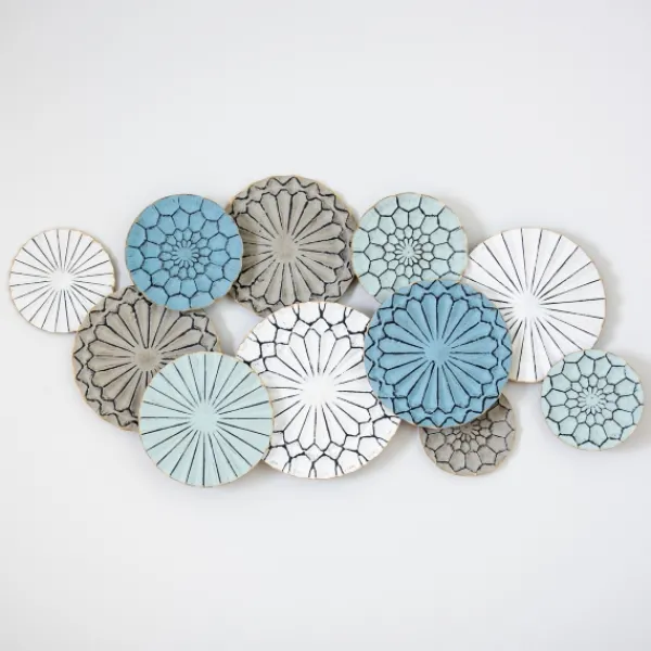 Wall Plaques-Kirkland's Home Blue Bohemian Metal Plate Wall Plaque Blue/Gray