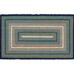 Doormats-Kirkland's Home Blue Boxes Doormat Blue/Tan