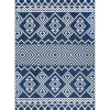 Outdoor Rugs-Kirkland's Home Blue Cassie Global Outdoor Area Rug, 5X8 Blue/White