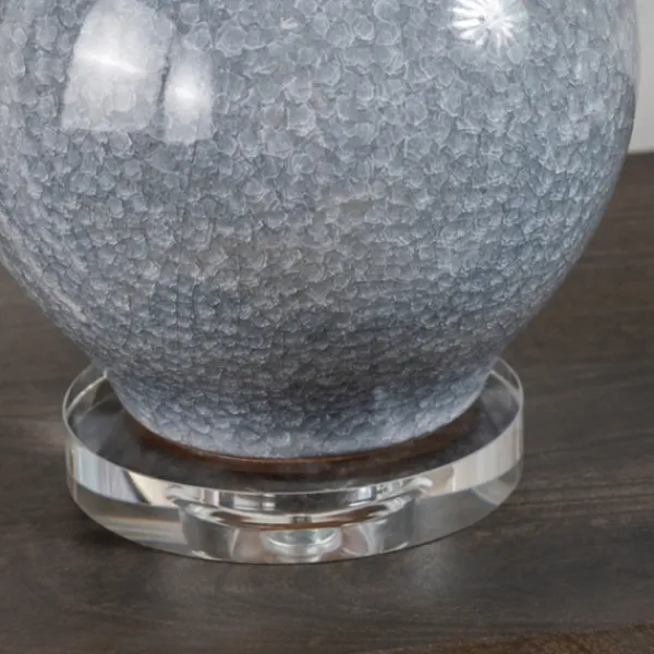 Table Lamps-Kirkland's Home Blue Ceramic Hourglass Table Lamp White