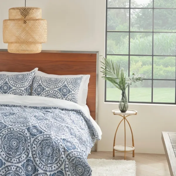 Comforters-Kirkland's Home Blue Cloud Floral King 3-Pc. Comforter Set Blue/White