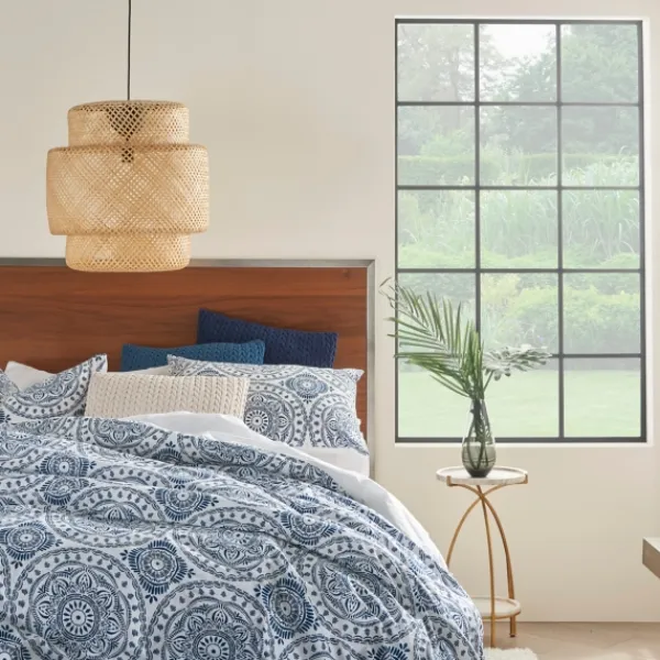 Comforters-Kirkland's Home Blue Cloud Floral King 3-Pc. Comforter Set Blue/White